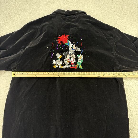 NWT VINTAGE 90s Disney Store Mickey &Friends New Years Embroidered Velvet Blouse - Picture 7 of 8